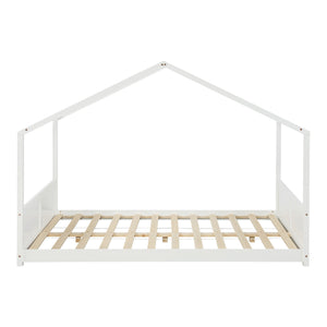 Hausbett Simo Kiefernholz Weiß [en.casa]