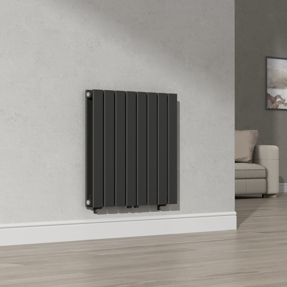 Designheizkörper Nore Schwarz 60x60cm Doppellagig 809W [neu.haus]