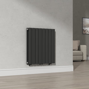 Designheizkörper Nore Schwarz 60x60cm Doppellagig 809W [neu.haus]