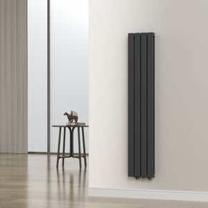 Designheizkörper Nore Schwarz 160x30cm Doppellagig 1006W [neu.haus]