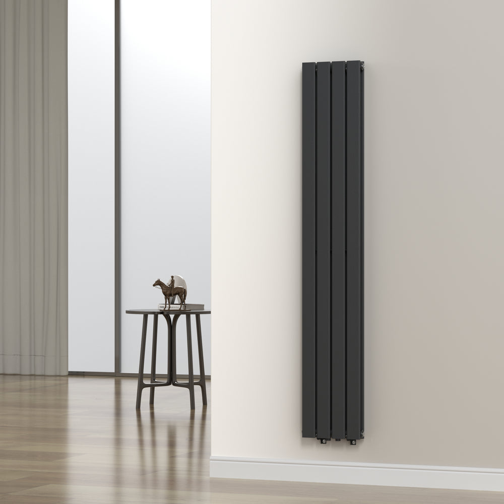 Designheizkörper Nore Schwarz 180x30cm Doppellagig 1122W [neu.haus]