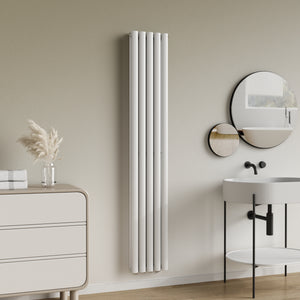 Design Röhrenheizkörper Nore Weiß 180x30cm Doppellagig 1122W [neu.haus]