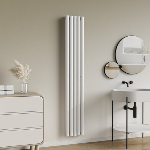 Design Röhrenheizkörper Nore Weiß 180x30cm Doppellagig 1122W [neu.haus]