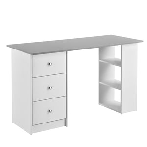 Schreibtisch Lemberg 120x50x72 cm mit Schubladen + Ablage en.casa