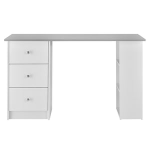 Schreibtisch Lemberg 120x50x72 cm mit Schubladen + Ablage en.casa