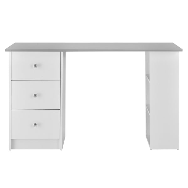 Schreibtisch Lemberg 120x50x72 cm mit Schubladen + Ablage en.casa
