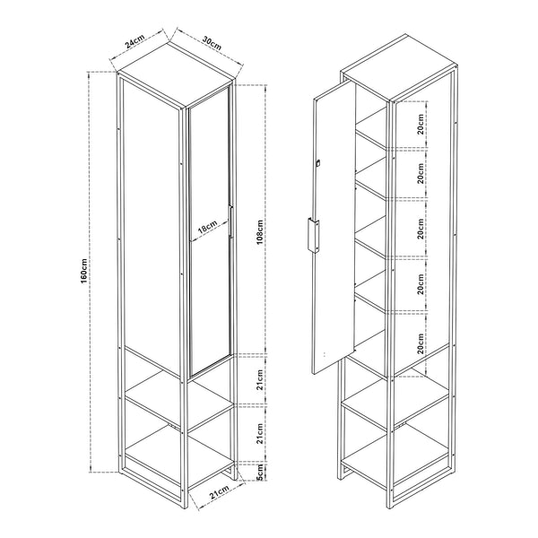 Hochschrank Namsskogan [en.casa]