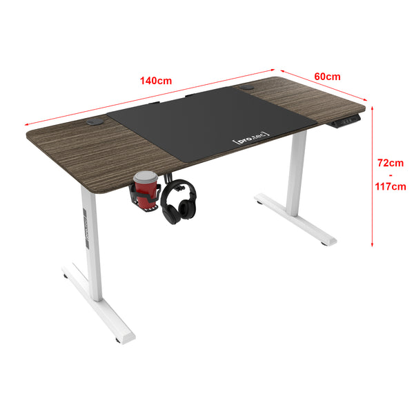 Höhenverstellbarer Tisch Hayward 140x60 cm in versch. Farben [pro.tec]