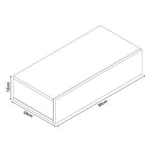 Wandregal Antilles 50x24x12 cm mit Schublade in versch. Farben en.casa