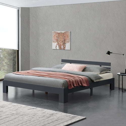 Holzbett Nivala mit Kopfteil versch. Farben und Größen en.casa