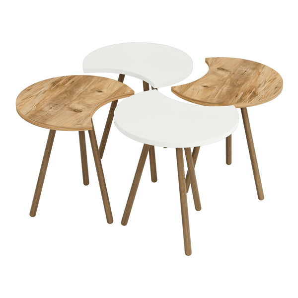 Couchtisch Højer im 4er Set 48 x 45 x 32 cm versch. Farben [en.casa]