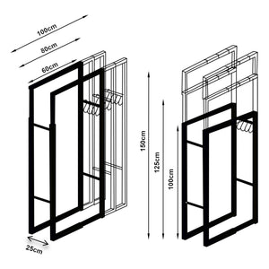 Kaminholzregal Kasan mit verstellbarer Größe [en.casa]
