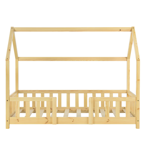 Hausbett Sisimiut im Montessori-Stil mit Matratze und Rausfallschutz [en.casa]