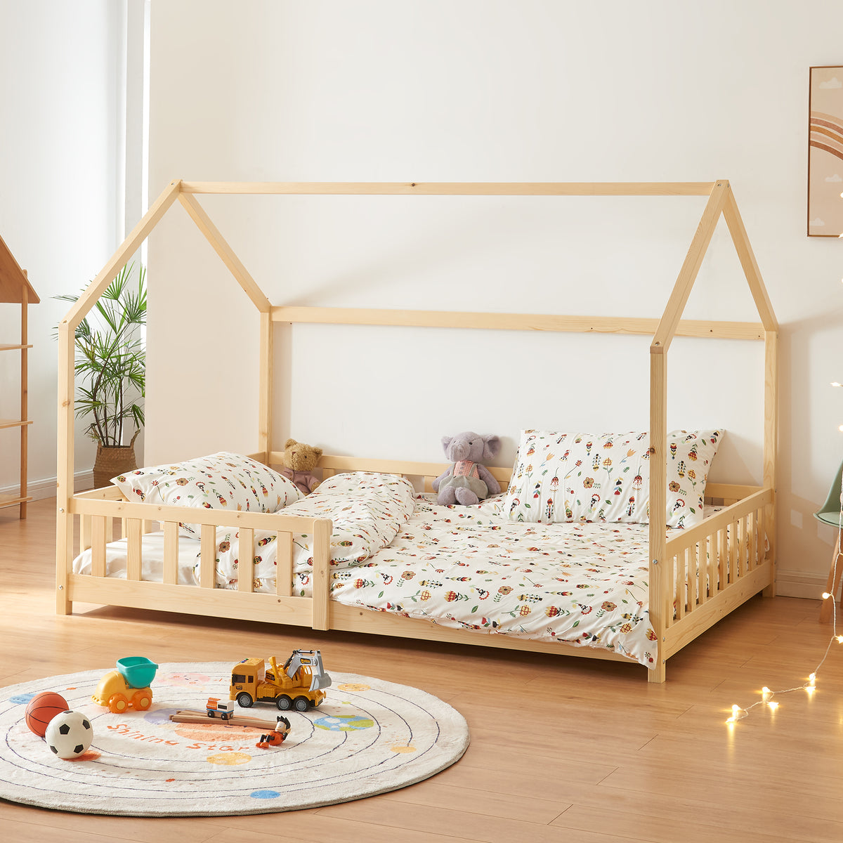 Hausbett Hesel mit Rausfallschutz [en.casa] - premiumXL
