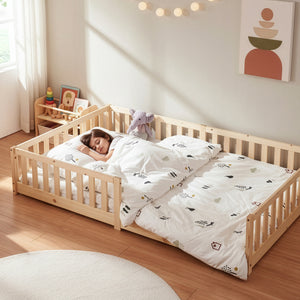 Bodenbett Tanna mit Matratze [en.casa]