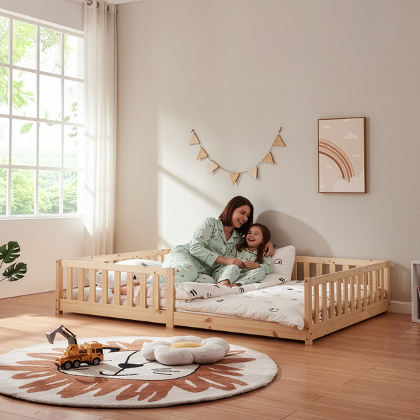 Bodenbett Tanna mit Matratze [en.casa]