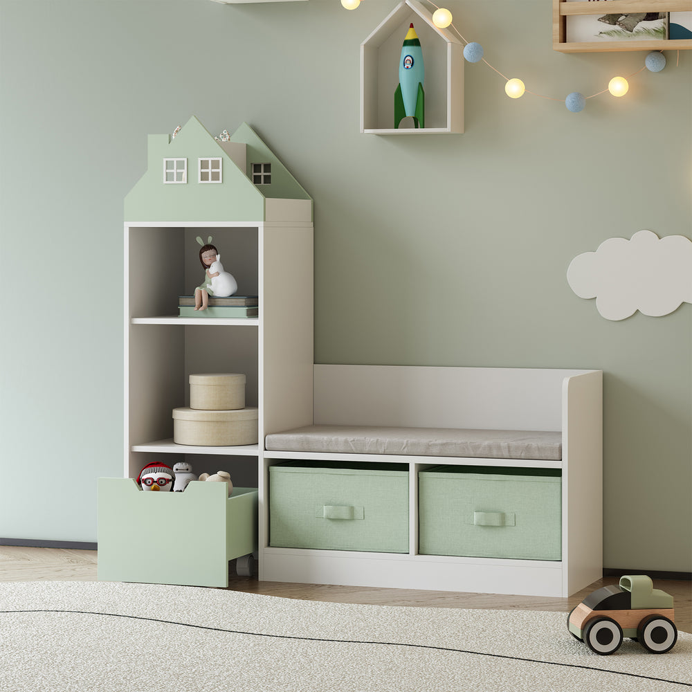 Kindersitzbank mit Regal Vipsali [en.casa]