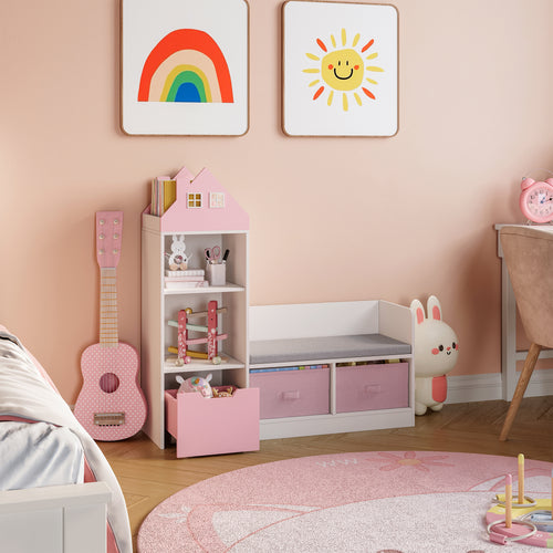Kindersitzbank mit Regal Vipsali [en.casa]