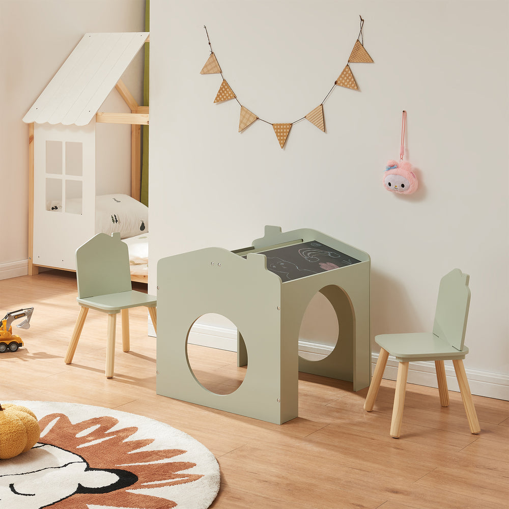 Zeichentisch für Kinder Romso Kindertischset mit 2 Stühlen [en.casa]