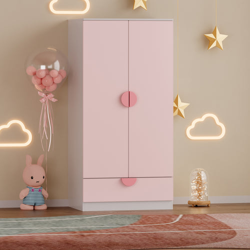 Kinderkleiderschrank Sandnes mit Schublade [en.casa]