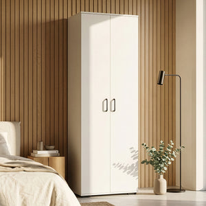 Kleiderschrank Chalvefted 175x60x35 cm Weiß [en.casa]
