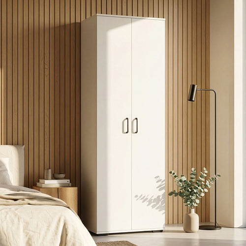 Kleiderschrank Chalvefted 175x60x35 cm Weiß [en.casa]