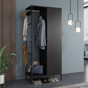 Kleiderschrank Puumala 180x80x45 cm Metall [en.casa]