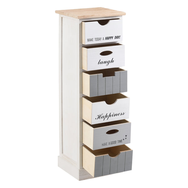 Kommode Salo mit 6 Schubladen 91x29x27cm in versch. Farben [en.casa]