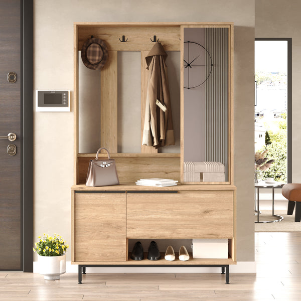 Kompaktgarderobe Vesanto 178x112x36 cm [en.casa]