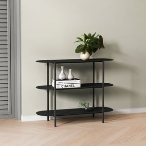 Konsolentisch Enebakk 70x90x32cm Schwarz, matt [en.casa] - premiumXL