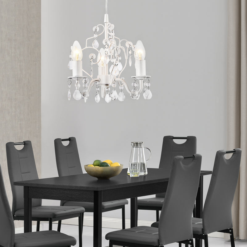 Maßskizze Kronleuchter Luzern 140 cm dreiflammig E14 in versch. Farben Metall Kunststoff lux.pro