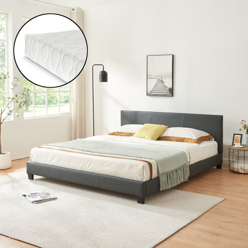 Kunstlederbett mit Matratze Kunstlederbezug Corium - premiumXL