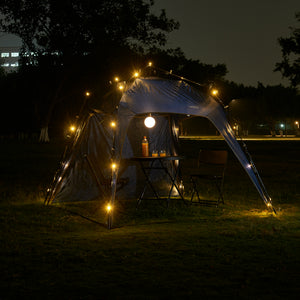 Klappbarer Pavillon Barendrecht mit LED Beleuchtung 2,5x2,5 Meter [pro.tec]