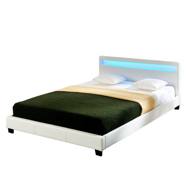 Maßskizze LED Polsterbett Paris in versch. Farben und Größen [Corium]