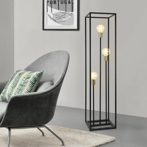 Stehlampe Groningen 3-flammig Metall [lux.pro]