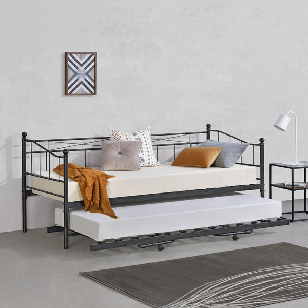 Metallbett Skutskär 90x200cm en.casa