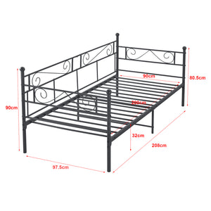 Metallbett Kerava 90x200 cm mit Kaltschaummatratze versch. Farben en.casa