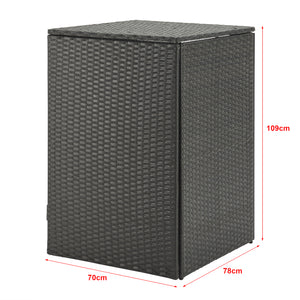 Mülltonnen Verkleidung Widnau für 1/2 Mülltonnen Polyrattan Dunkelgrau [en.casa]