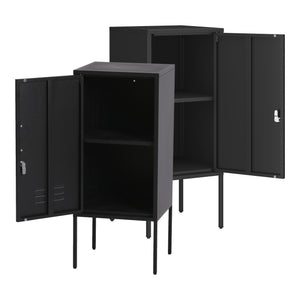 Nachtschrank Hausjärvi 2er Set Türgriff rechts und links [en.casa]