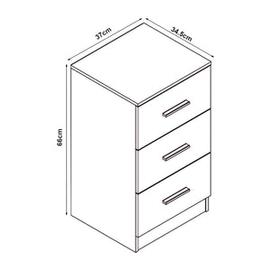 Nachttisch Aurdal 66x37x34,5 cm [en.casa]