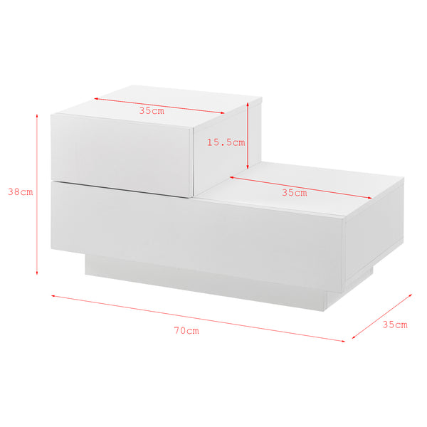 Beistelltisch Sebokeng Links 38x70x35 cm in versch. Farben en.casa