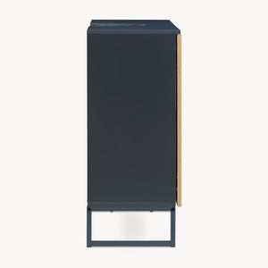 Waschbeckenunterschrank Svanes 70x60x30 cm Dunkelgrau/Natur [en.casa]