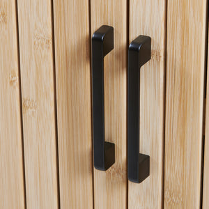 Waschbeckenunterschrank Svanes 70x60x30 cm Dunkelgrau/Natur [en.casa]