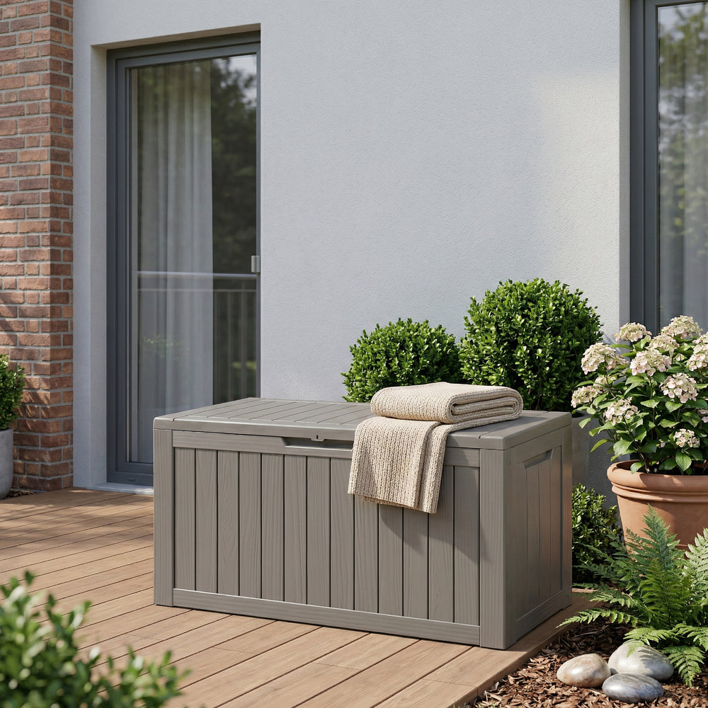 Outdoor-Aufbewahrungsbox Vades 117x47x59 cm [casa.pro]