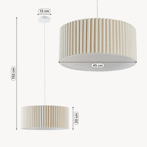 Hängeleuchte Kupimi Ø45 cm Beige [lux.pro]