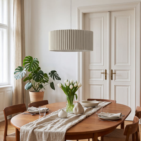 Hängeleuchte Kupimi Ø45 cm Beige [lux.pro]
