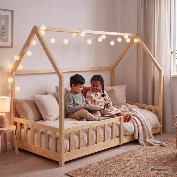 Hausbett Hesel mit Rausfallschutz [en.casa]