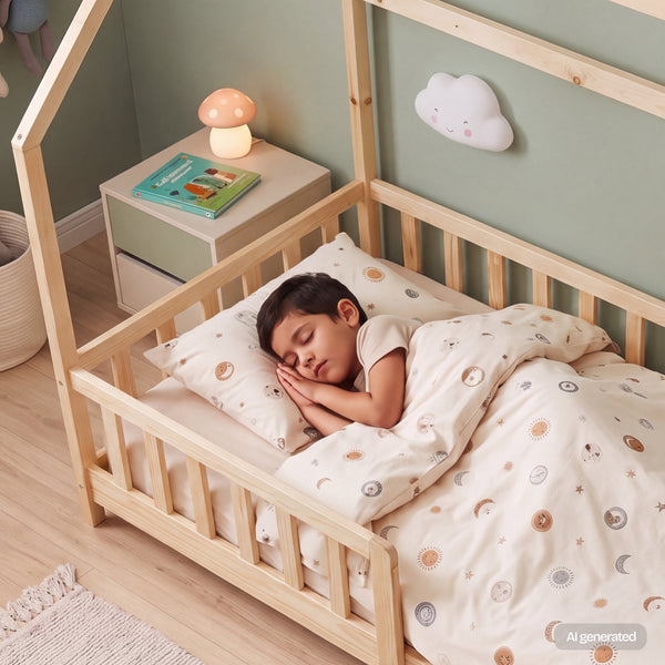 Hausbett Hesel mit Rausfallschutz [en.casa]
