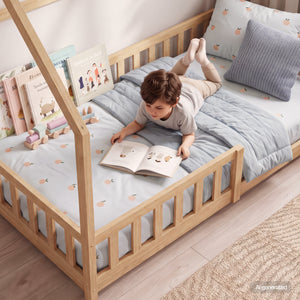 Hausbett Hesel mit Rausfallschutz [en.casa]