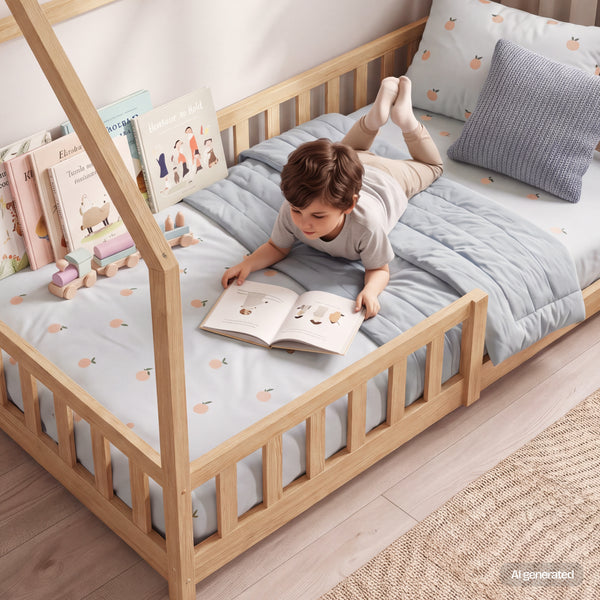 Hausbett Hesel mit Rausfallschutz [en.casa]